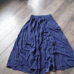 Long Navy Blue Ladies Skirt By Asian Creations